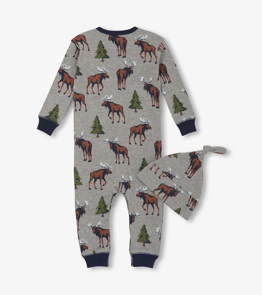 Wild Moose Baby Coverall & Hat