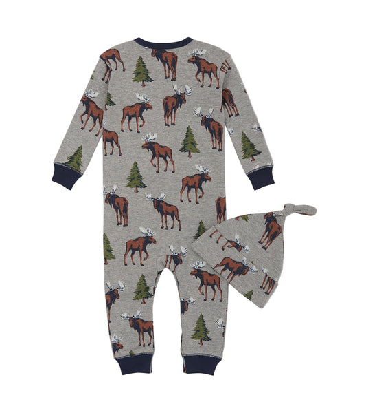 Wild Moose Baby Coverall & Hat