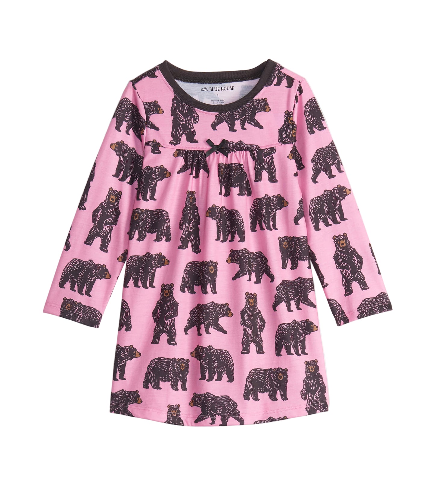 Pink Wild Bears Kids Nightdress