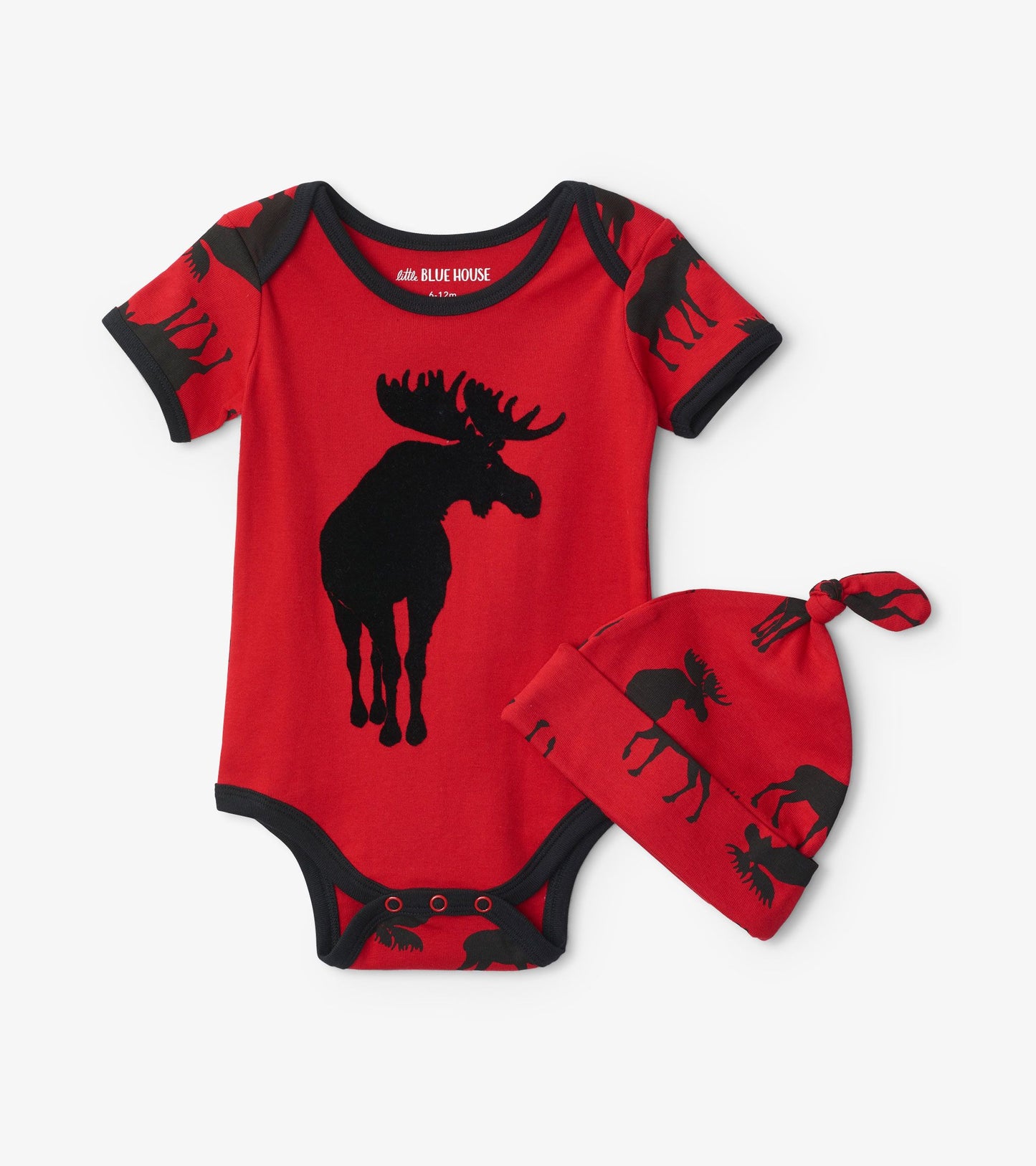 Moose On Red Bodysuit & Hat