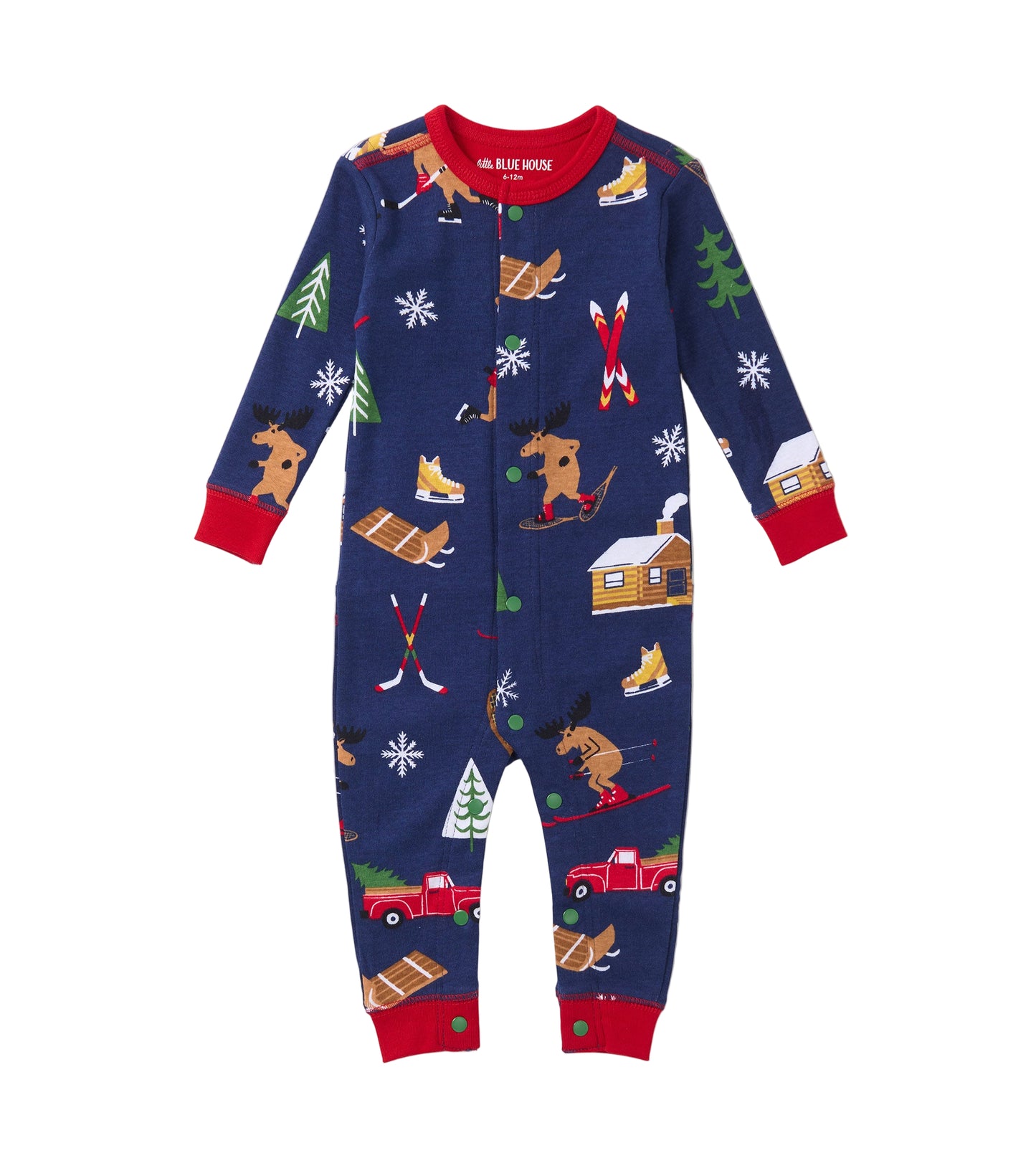 Winter Cabin Baby Union Suit