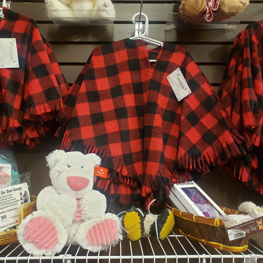 Toddler/Kids Plaid Poncho