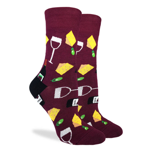 Women's Wine & Cheese Crew Socks
