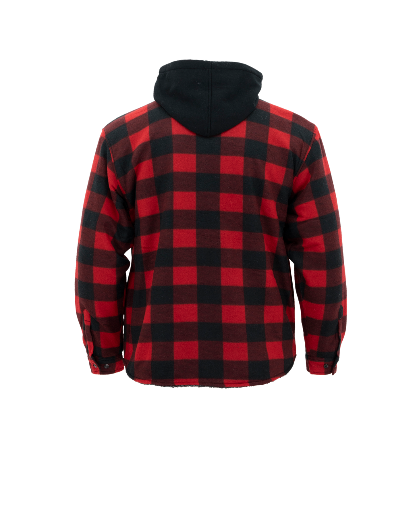 Plaid Polar Fleece Jacket - Red