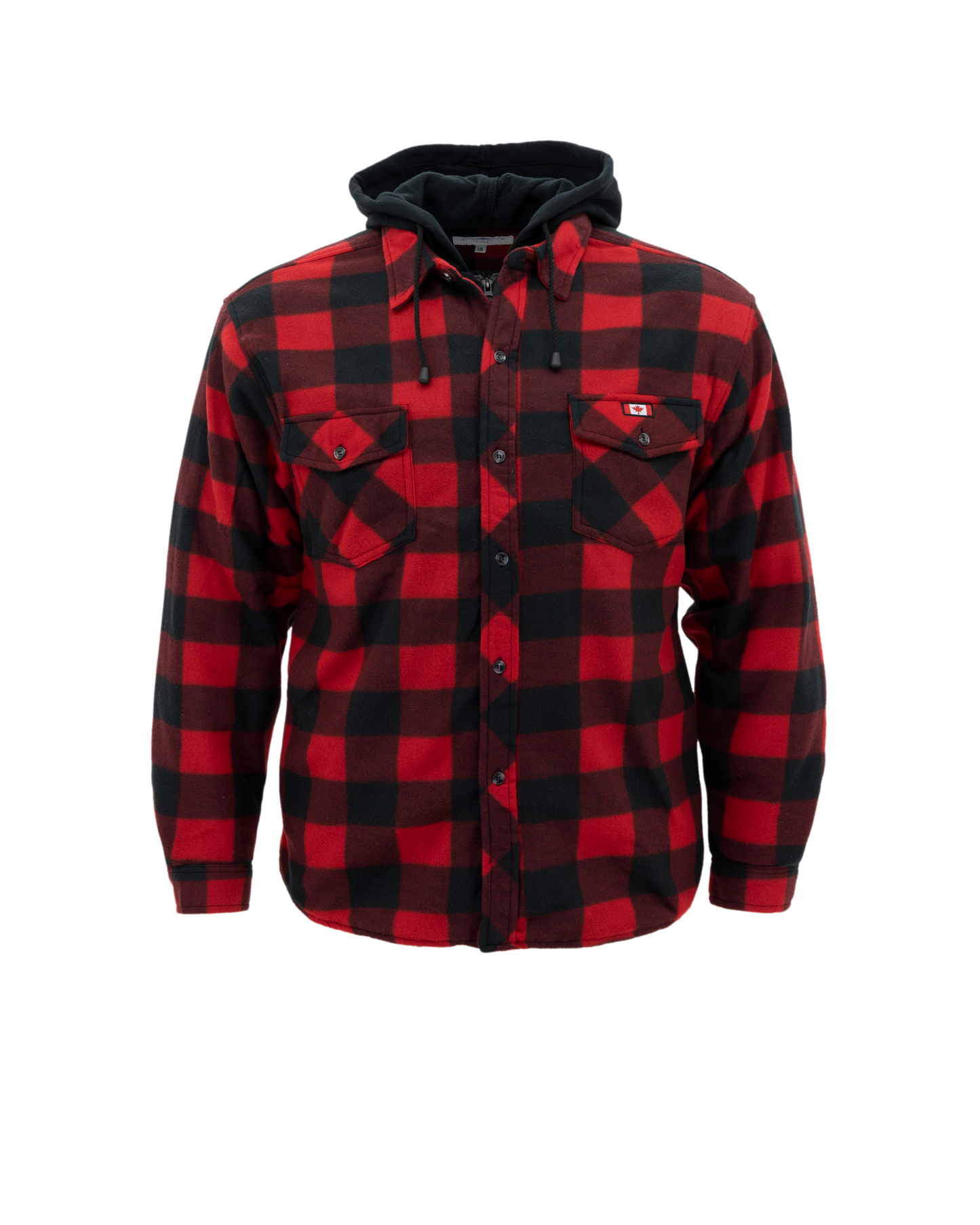Plaid Polar Fleece Jacket - Red
