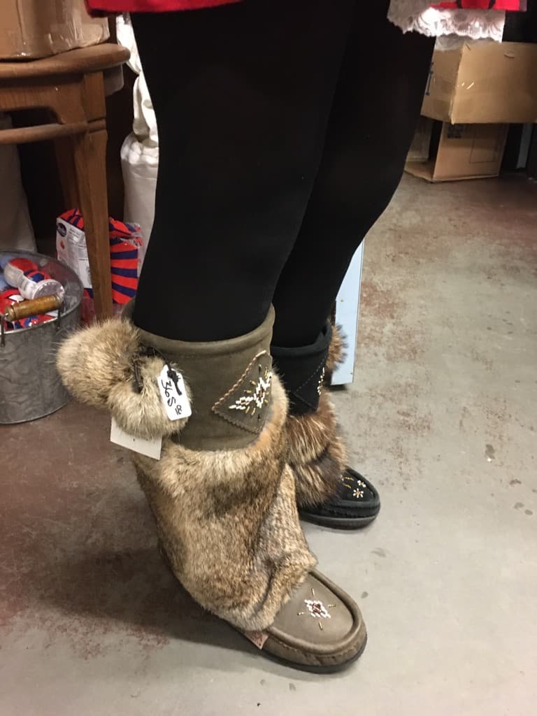 Tall Nappa Leather Mukluks - Antique Brown (Crepe Sole)