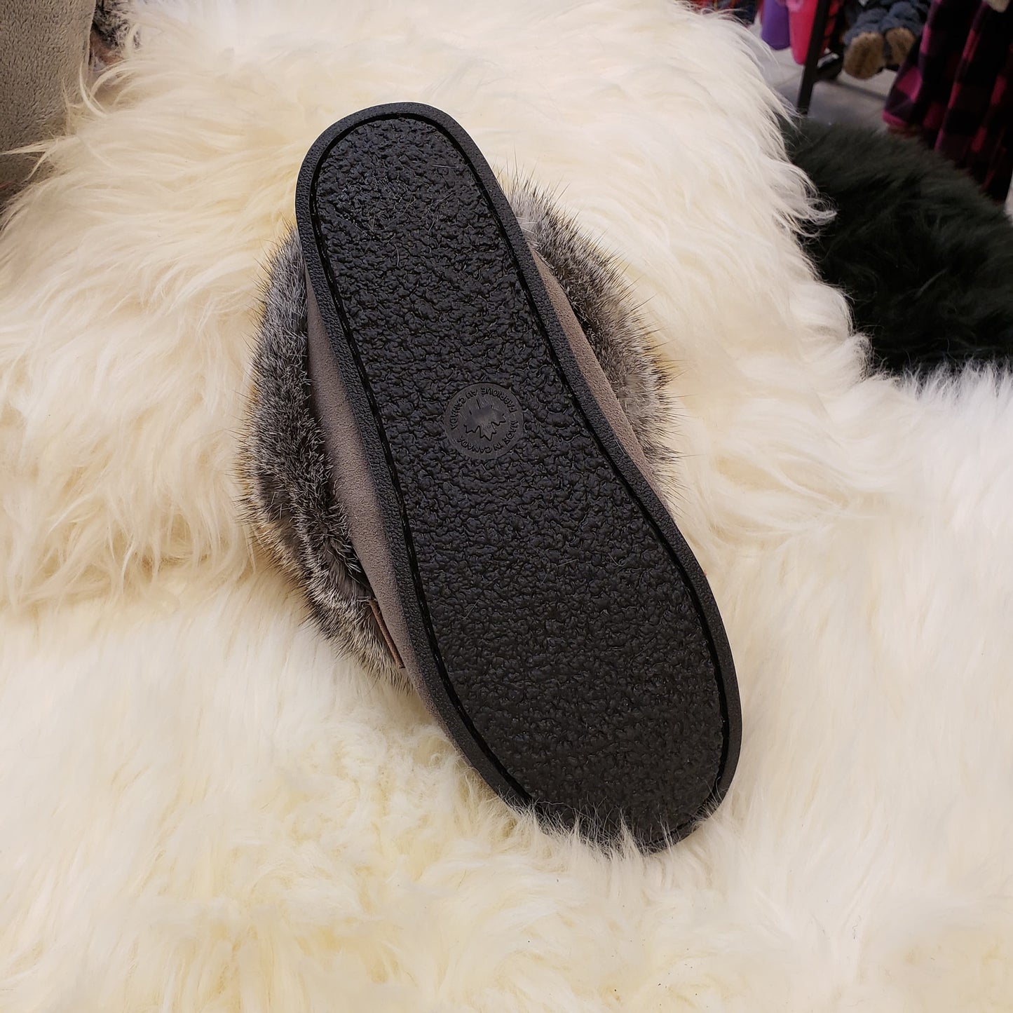 Ladies Moccasins with Crepe Sole - Grey