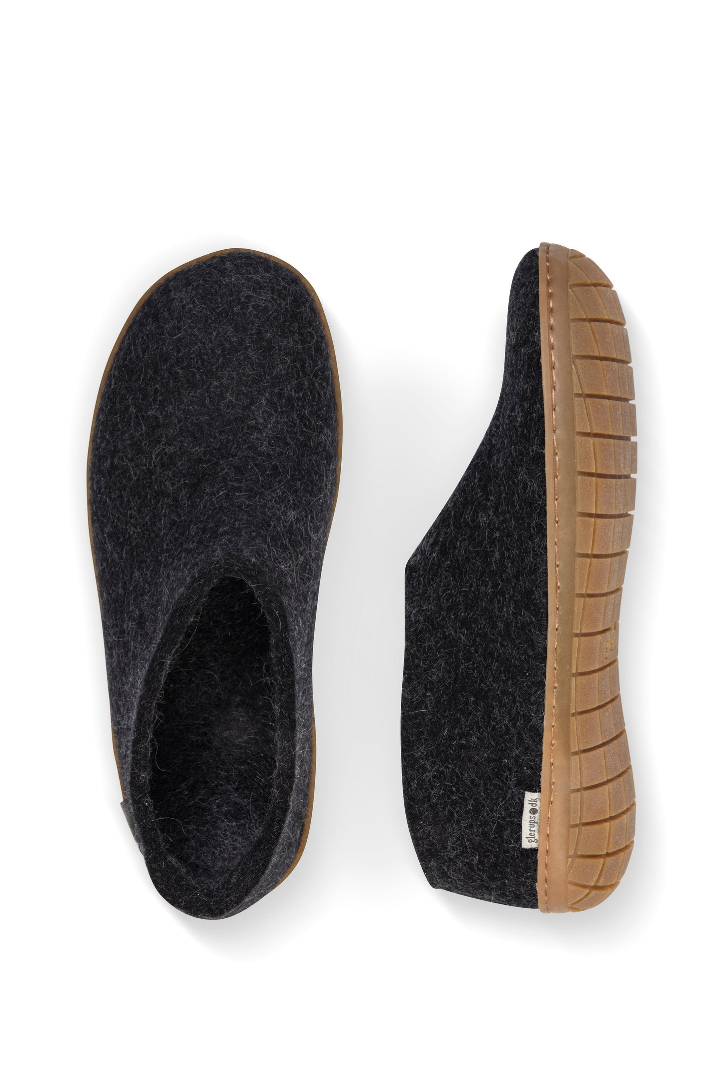 Glerups Shoe - Charcoal with Rubber Sole