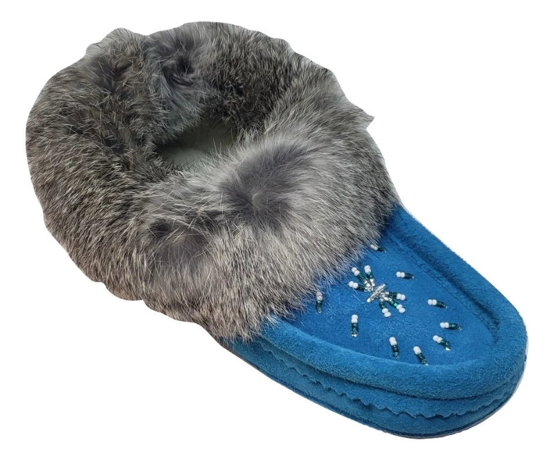 Ladies Moccasins - Aqua