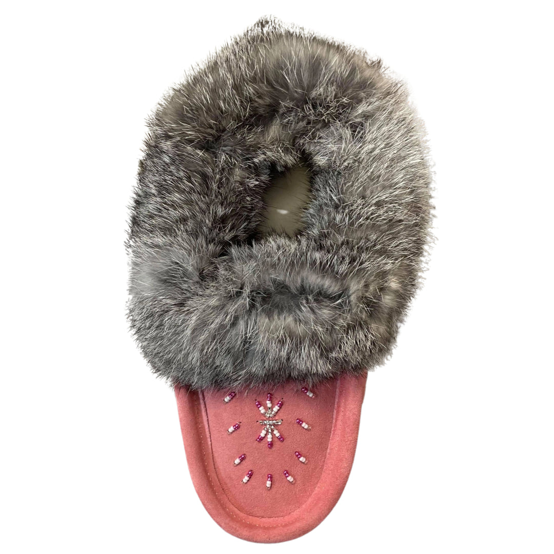 Ladies Moccasins - Pink Flamingo