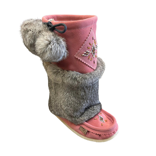 Mid Mukluks - Flamingo Pink (Crepe Sole)