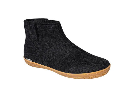 Glerups Ankle Boot - Charcoal with Rubber Sole