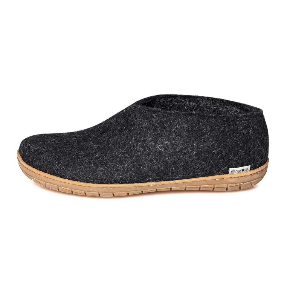 Glerups Shoe - Charcoal with Rubber Sole