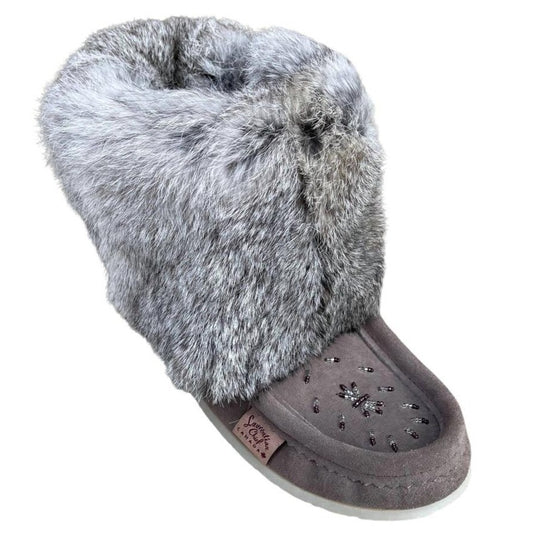 Ankle Mukluks - Grey Suede
