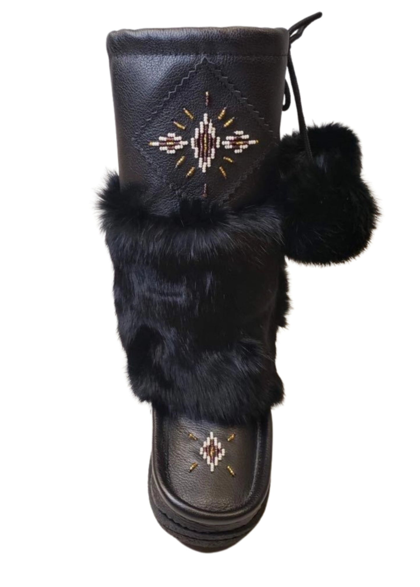 Mid Mukluks - Black Nappa Leather, Italia Sole