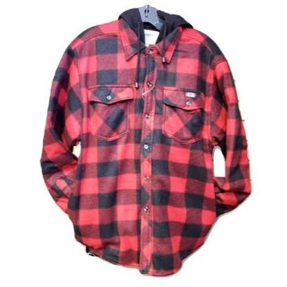 Plaid Polar Fleece Jacket - Red