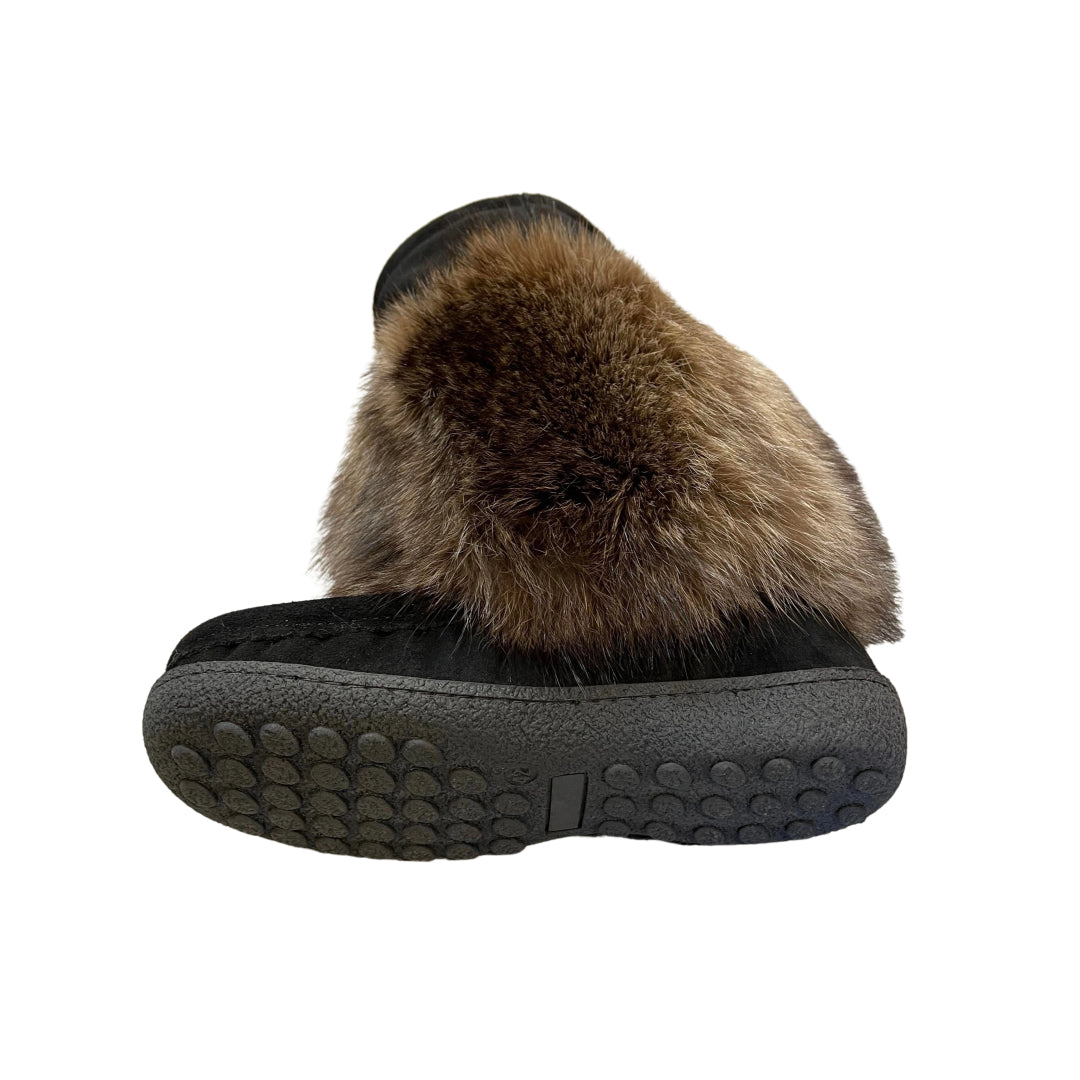 Raccoon Fur Mukluks - Black