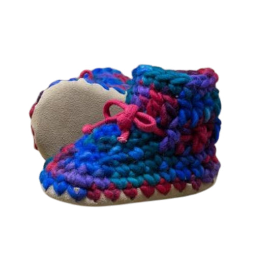 Children's Padraig Slippers - Red Multi