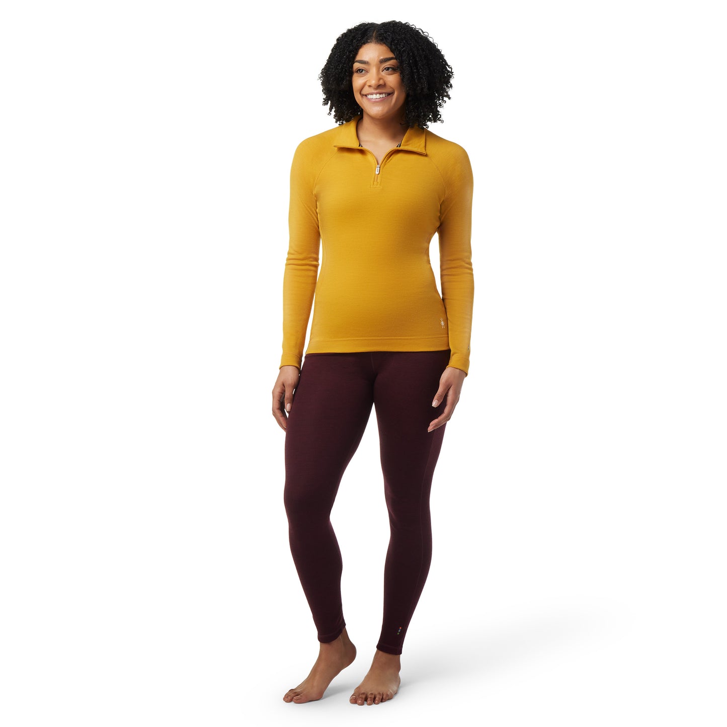 Women's Merino 250 Baselayer 1/4 Zip - Honey Gold