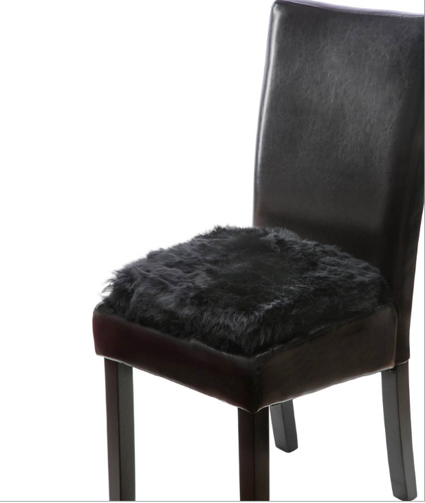 Black sheepskin chair deals