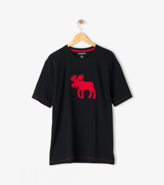 Black with Red Moose - Men's Tee
