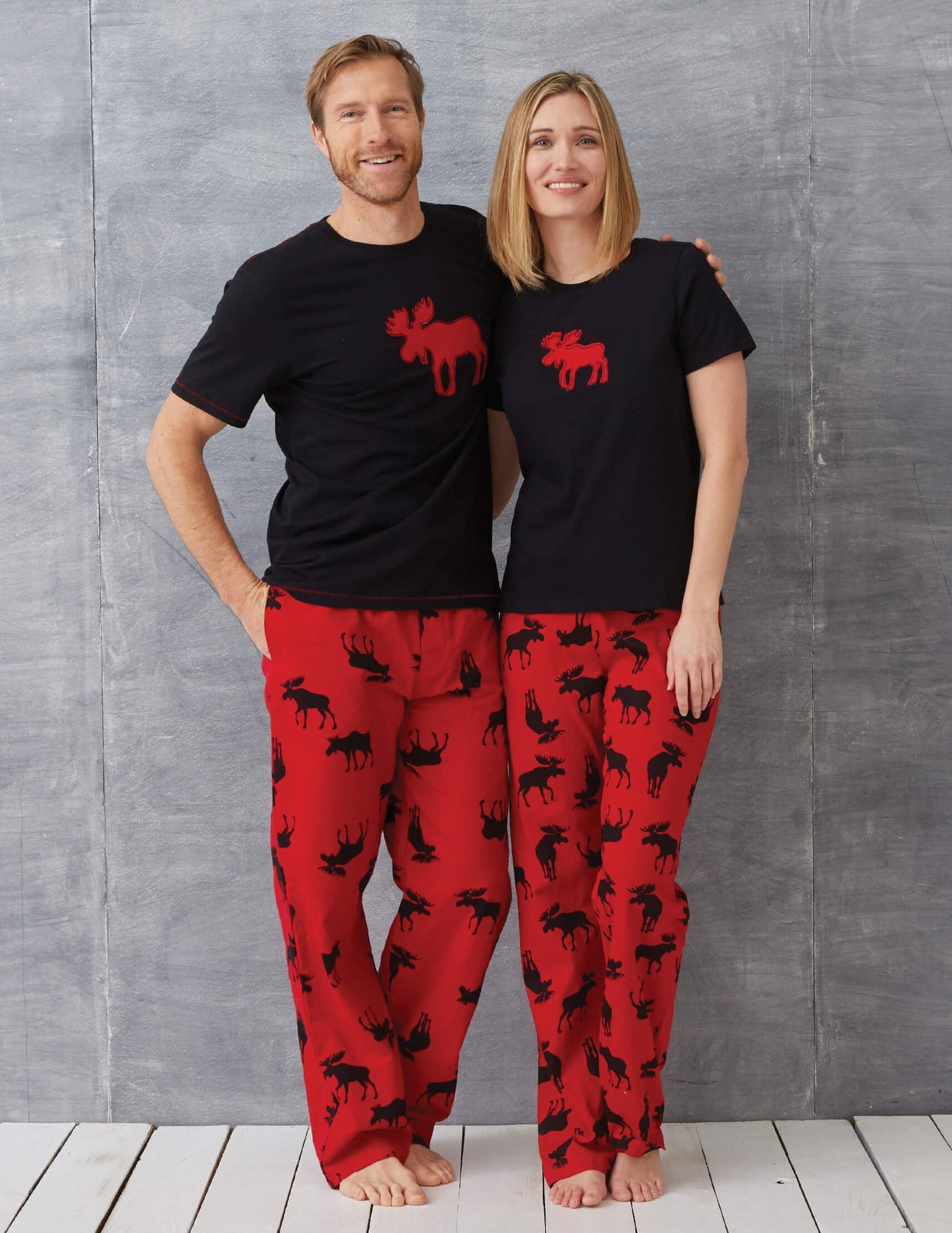 Black with Red Moose - Men's Tee