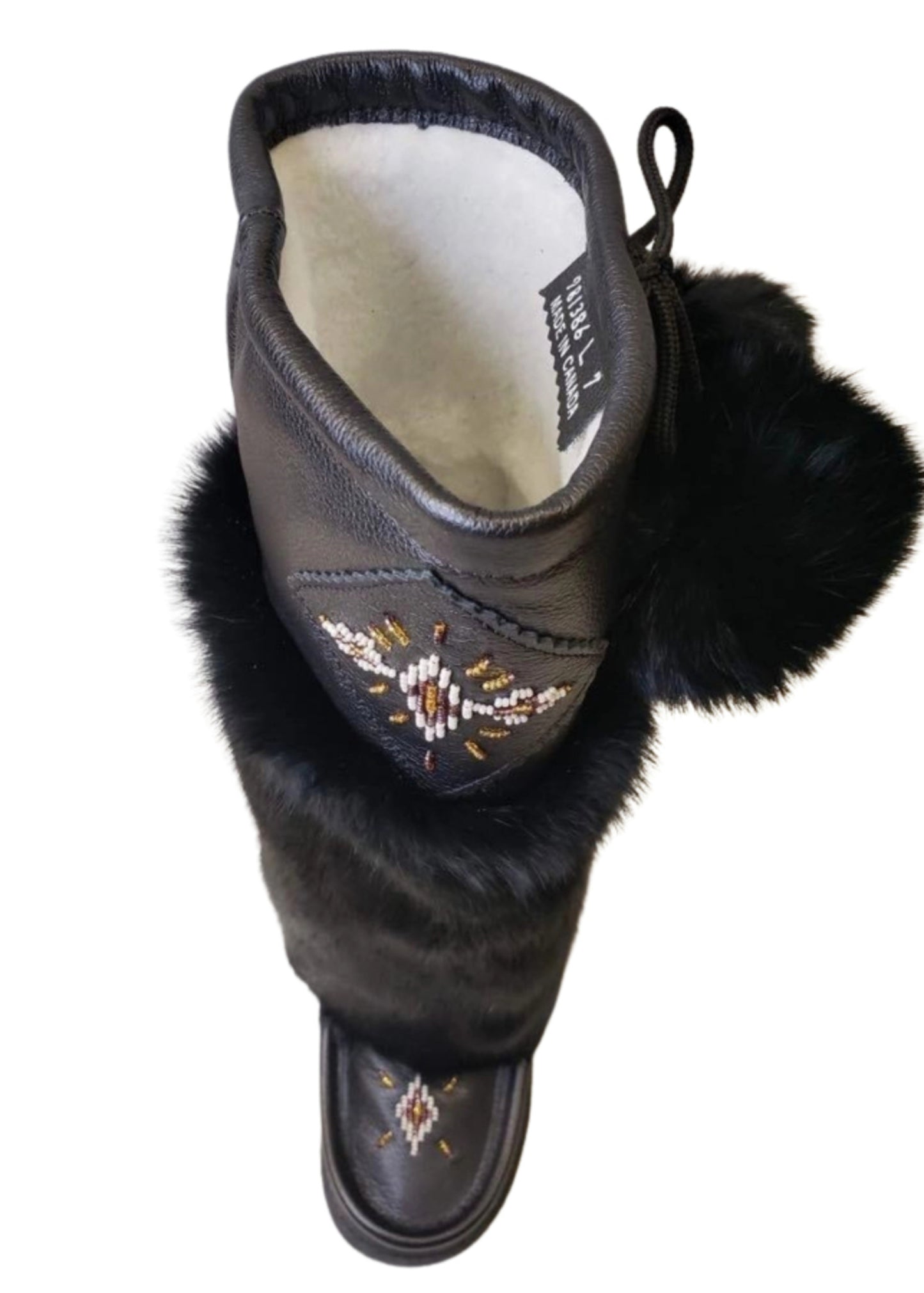 Tall Nappa Leather Mukluks - Black (Italia Sole)