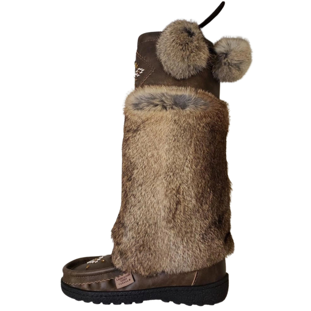 Tall Nappa Leather Mukluks - Antique Brown (Italia Sole)