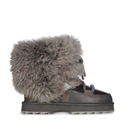 Blurred Glossy Boot - Charcoal