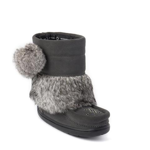 Waterproof Children's Snowy Owlet Mukluk - Charcoal Suede