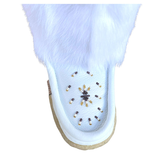 Ankle Nappa Leather Mukluks - White