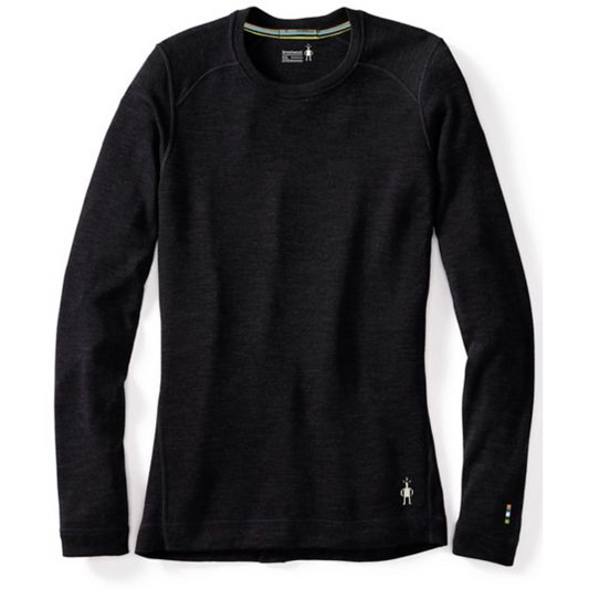 Women's Classic Thermal Merino Base Layer Crew - Black