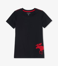 Black with Red Moose - Women's Tee