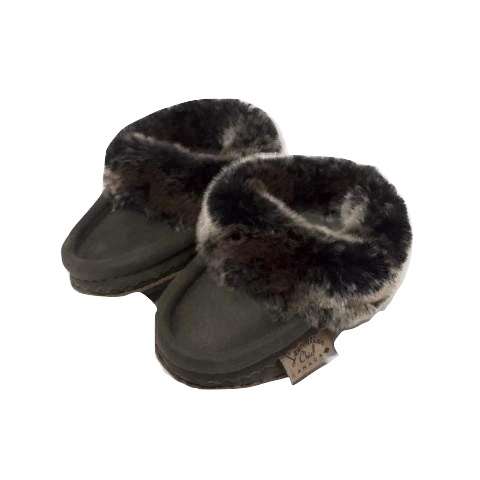 Infant & Children's Suede Leather Moccasins - Brown