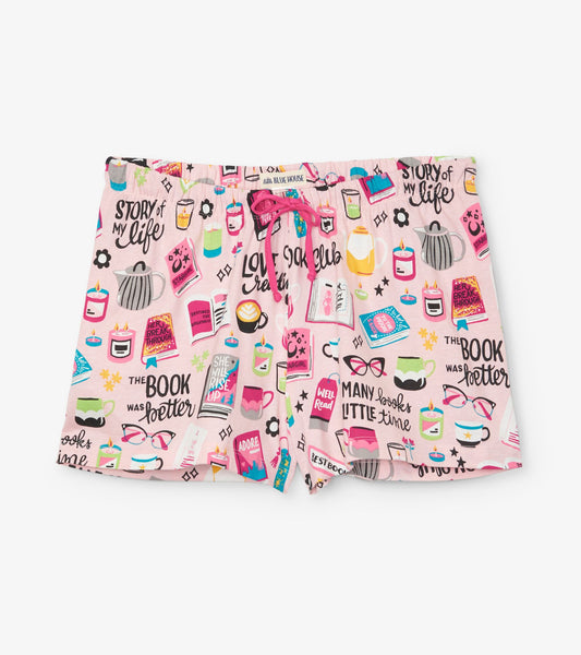 Book Club Women's Sleep Shorts LAST ONE SIZE XS