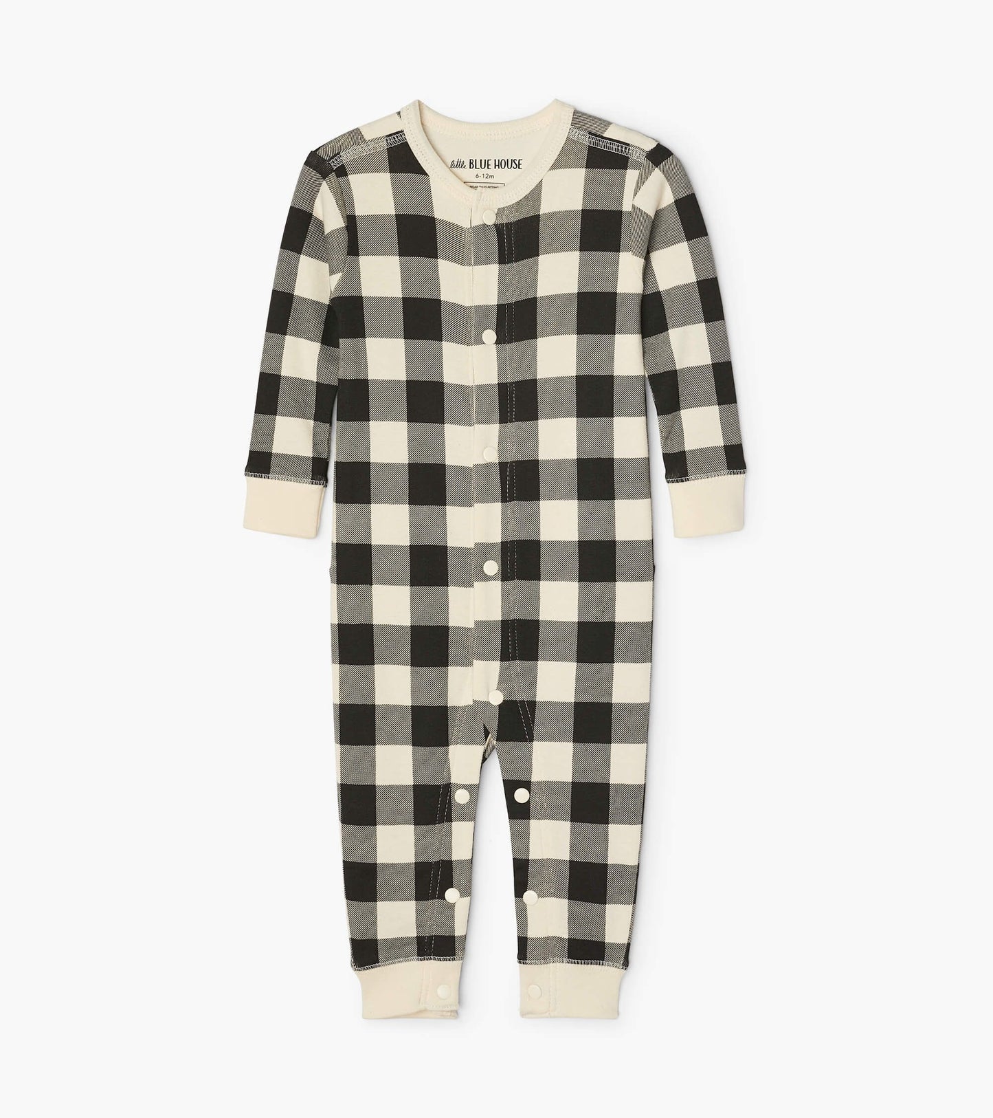 Cream Plaid Union Suit Infant