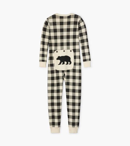 Cream Plaid Union Suit - Kids/Youth