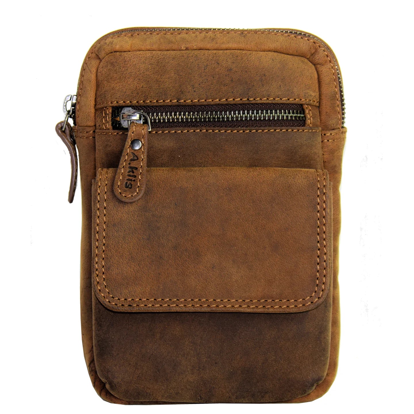 Bison Leather Travel Purse