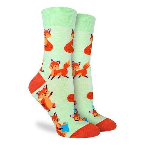 Women's Cute Fox Crew Socks