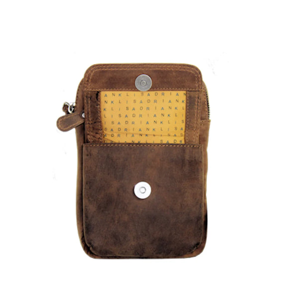 Bison Leather Travel Purse