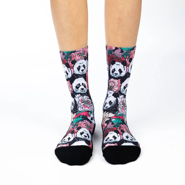 Women's Floral Panda Active Socks