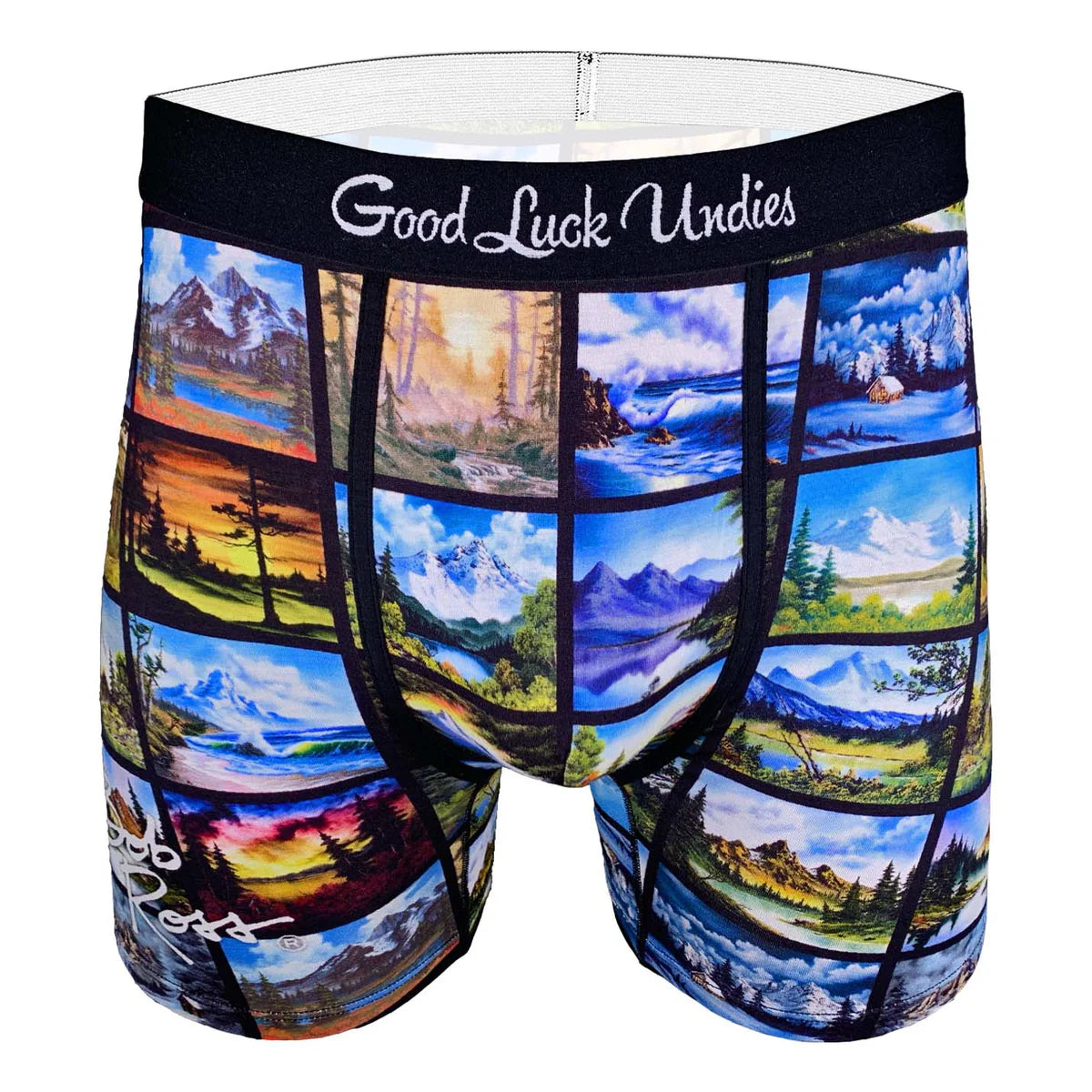 Men's Bob Ross Landscape Collage Underwear