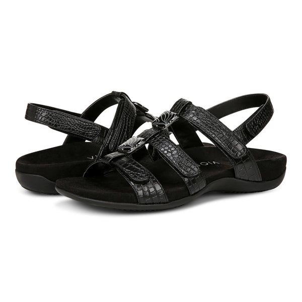 Amber Adjustable Sandal - Black