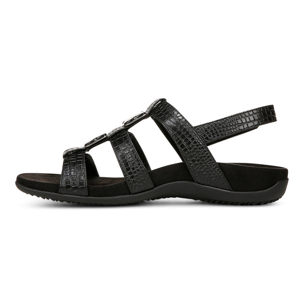 Amber Adjustable Sandal - Black