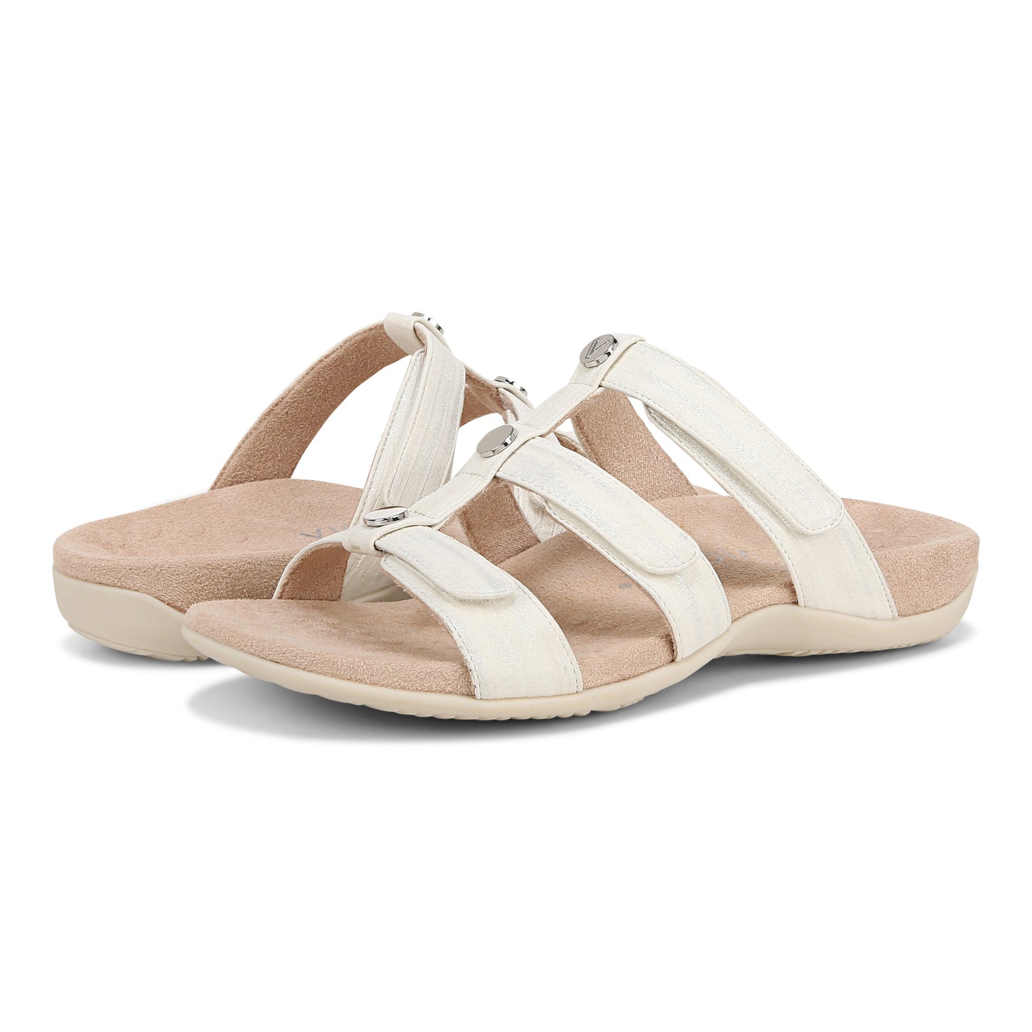 Amber Adjustable Slide Sandal - White