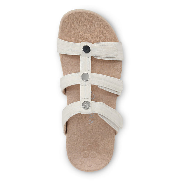 Amber Adjustable Slide Sandal - White