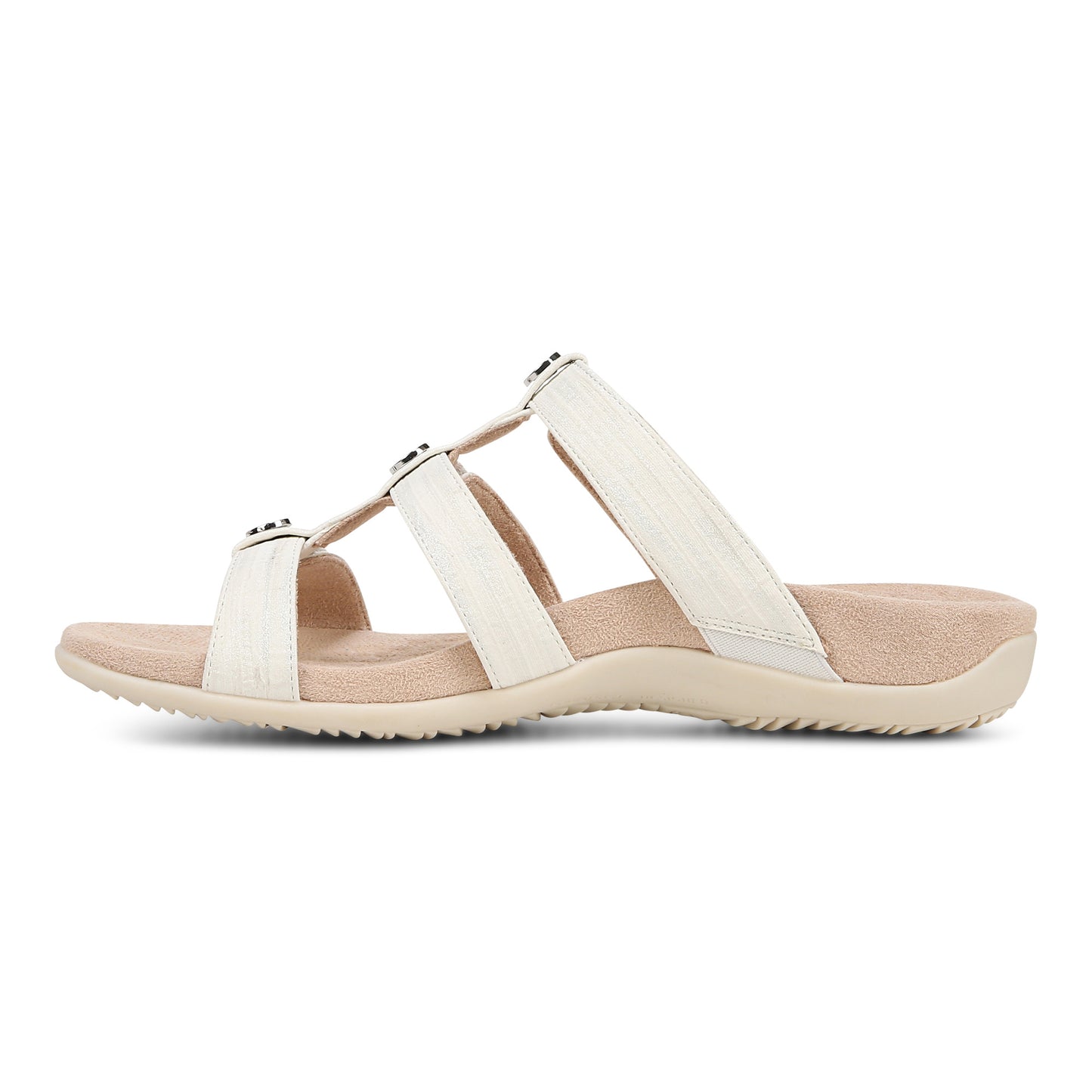 Amber Adjustable Slide Sandal - White
