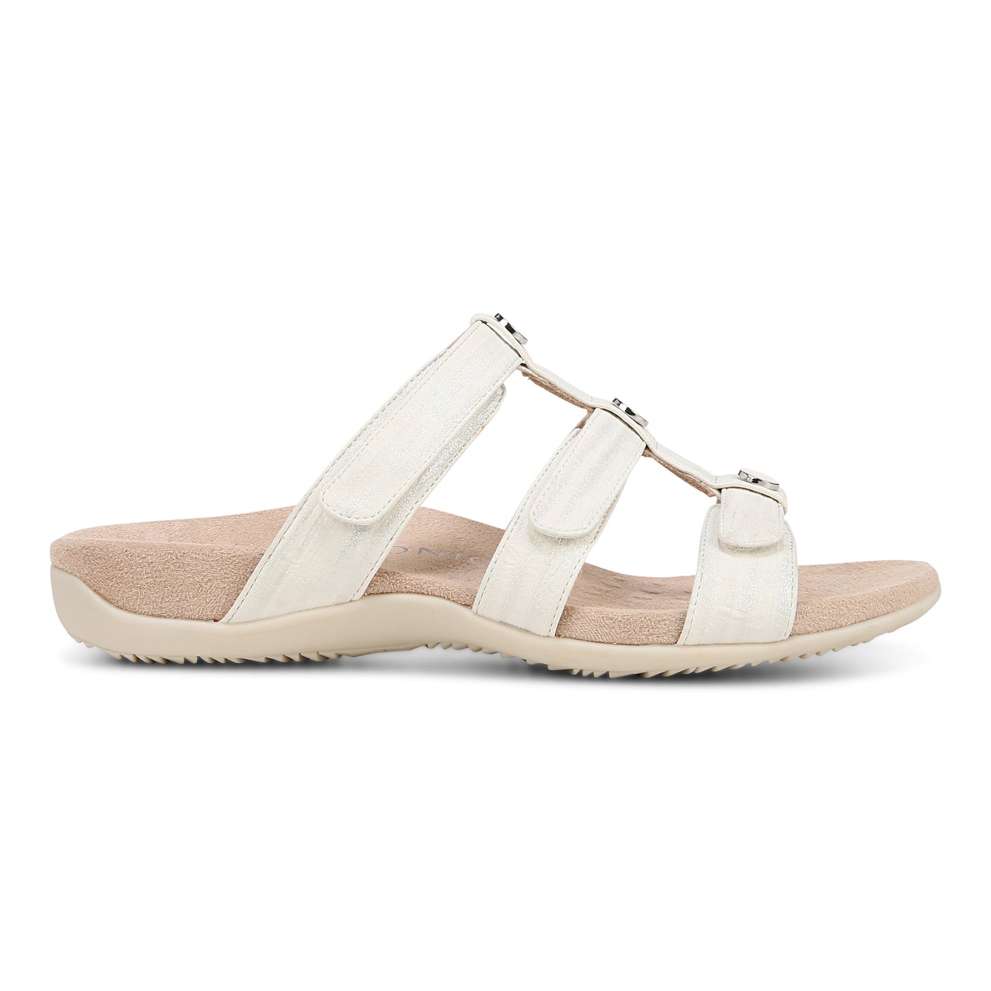 Amber Adjustable Slide Sandal - White