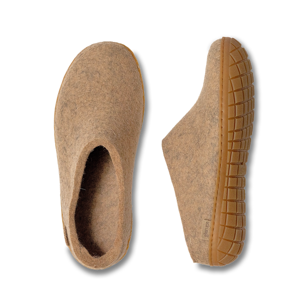 Glerups Slip On - Sand with Rubber Sole