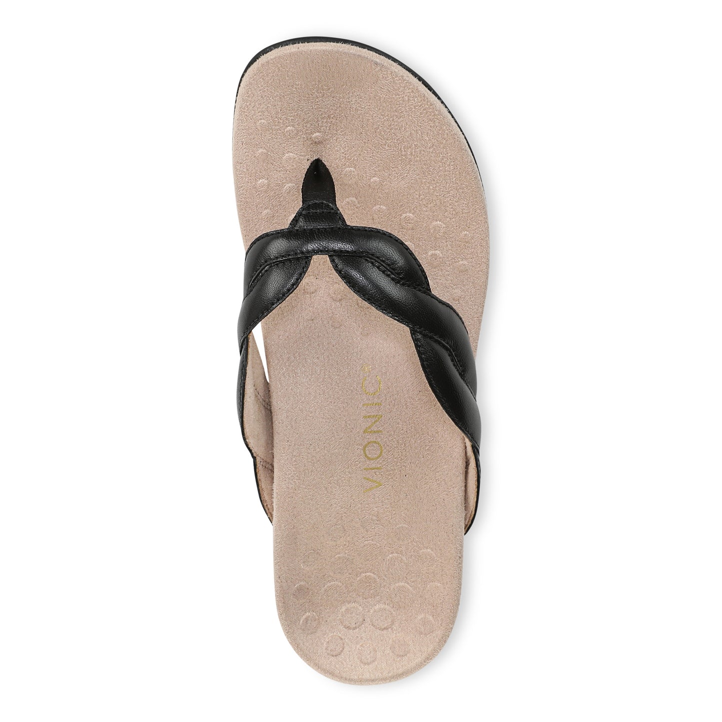 Bella Braid Toe Post Sandal Black